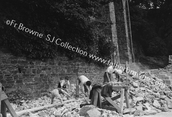 WORKERS AT MARIAN SHRINE BELOW CARRIG HOUSE